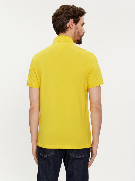 Tommy Hilfiger Tommy Hilfiger Тениска с яка и копчета 1985 MW0MW17770 Жълт Regular Fit