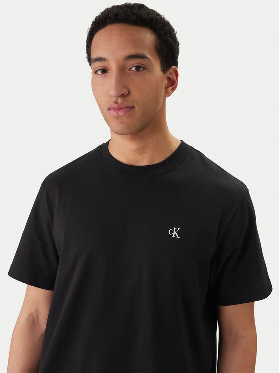 Calvin Klein Jeans Calvin Klein Jeans Póló Easy Monologo LV04RC275G Fekete Regular Fit