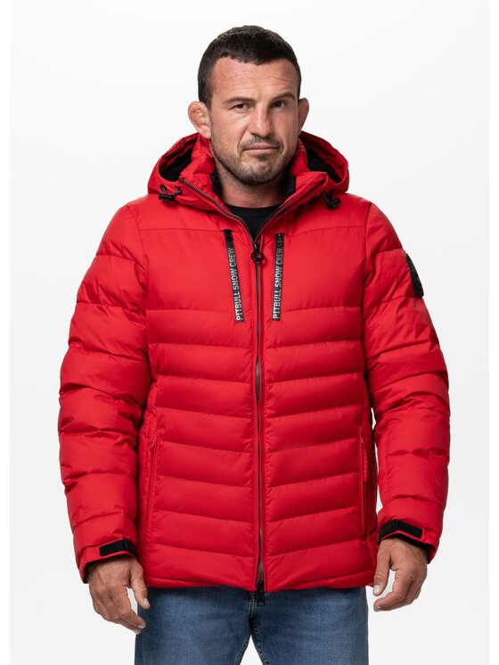 PITBULL PITBULL Kurtka przejściowa CRESTLINE Czerwony Regular Fit
