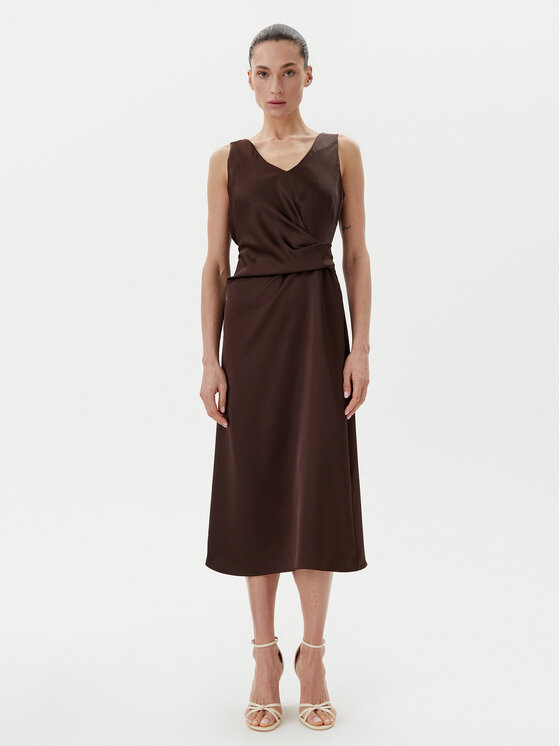 Rinascimento Rinascimento Kokteilikleit CFC0122928003 Pruun Regular Fit