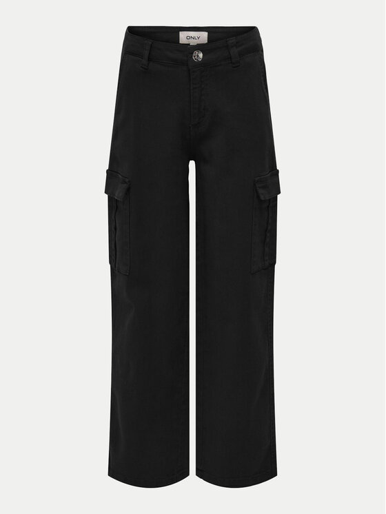 Kids ONLY Kids ONLY Παντελόνι υφασμάτινο Yarrow 15304049 Μαύρο Straight Fit