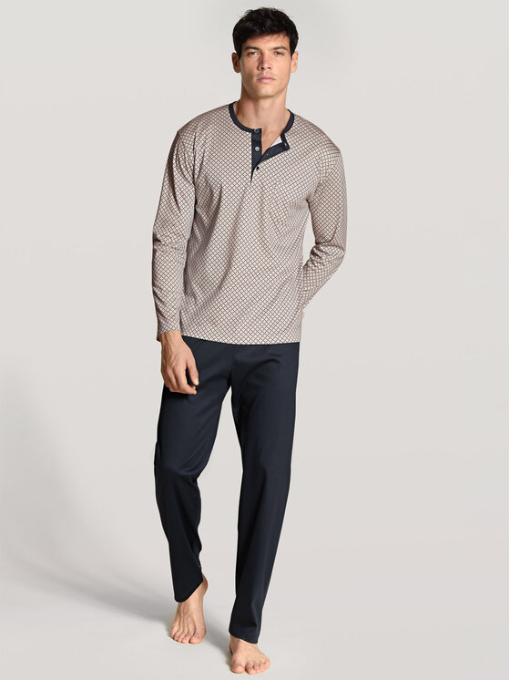 Calida Calida Pyžamo 40686 Tmavomodrá Regular Fit