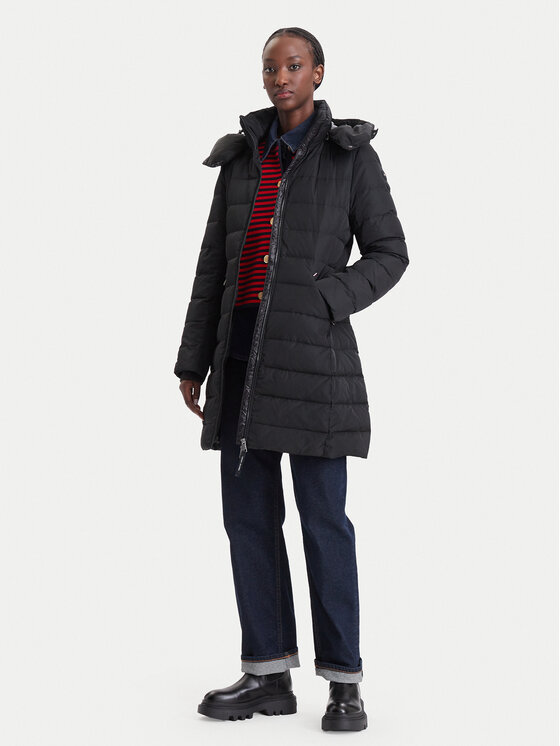 Tommy Hilfiger Tommy Hilfiger Daunenjacke WW0WW51111 Schwarz Regular Fit