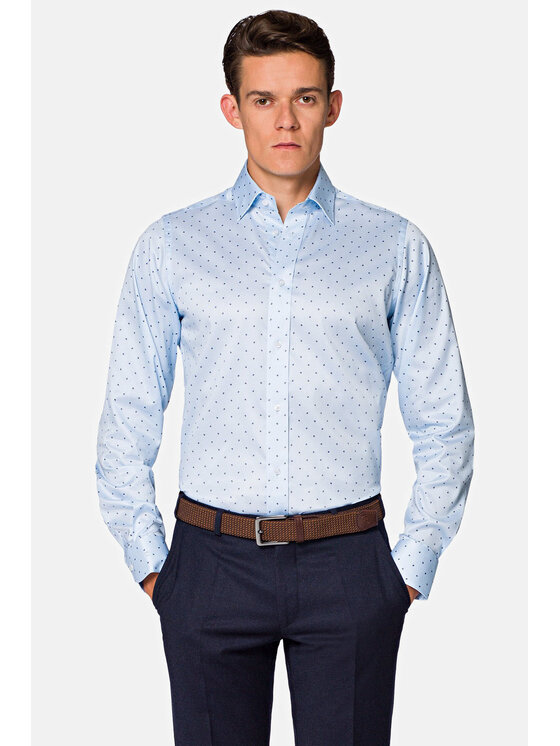 Lancerto Lancerto Koszula Miriam KO073219000016 Błękitny Slim Fit