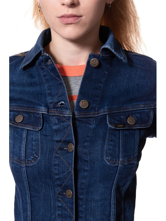 Lee Lee Kurtka damska SLIM RIDER Niebieski Slim Fit