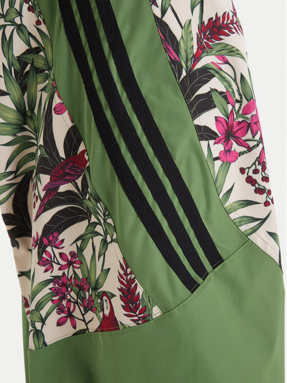 adidas adidas Spodnji del trenirke Farm Rio Premium KD4642 Zelena Loose Fit