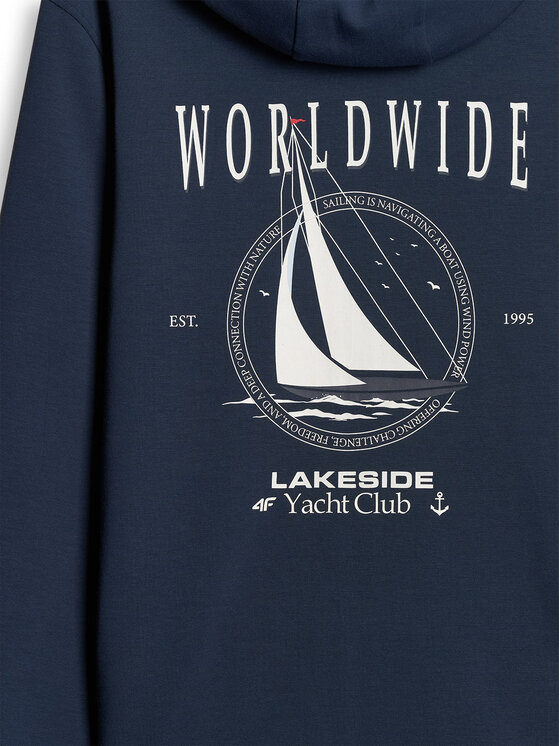 4F 4F Bluza LAKESIDE ESCAPE Granatowy Regular Fit