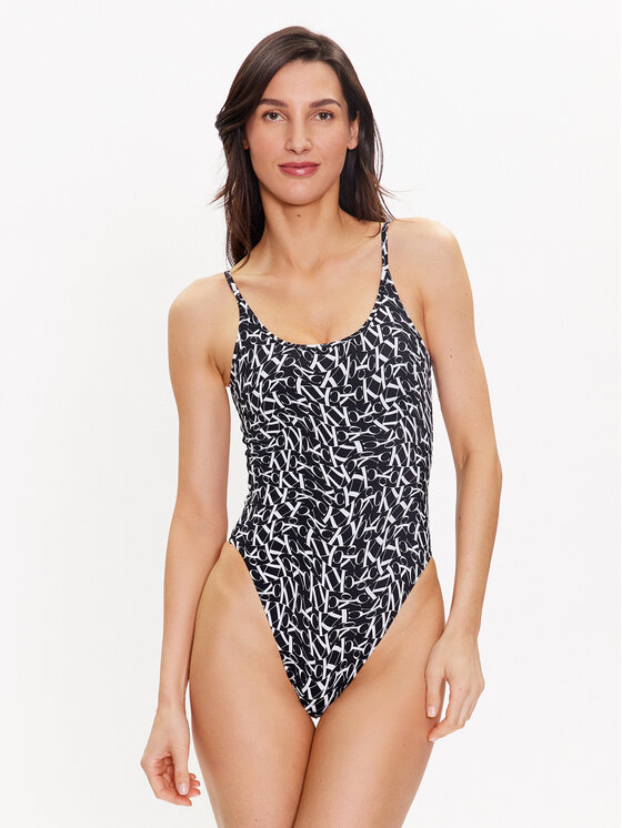 Calvin Klein Swimwear Peldkostīms KW0KW02086 Melns