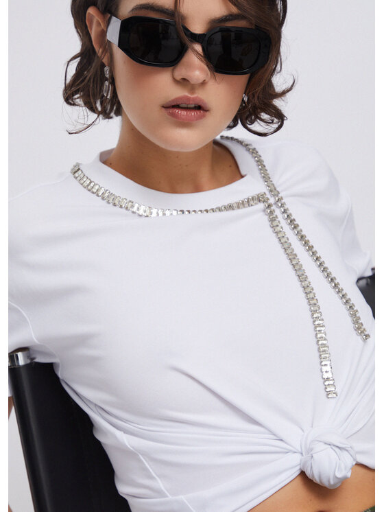 Liu Jo Liu Jo T-shirt CA6167JS08811111 Bianco Loose Fit