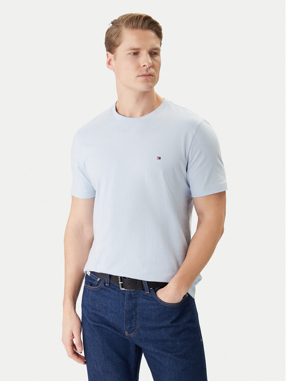 Tommy Hilfiger Tommy Hilfiger T-Shirt MW0MW39995 Světle modrá Regular Fit