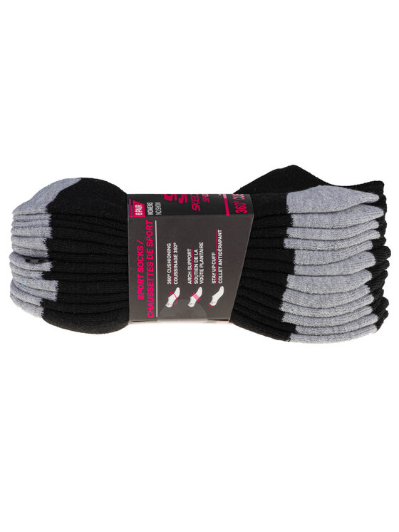 Skechers Skechers Calzini corti da uomo Skechers Boys 6pk No Show Socks Nero