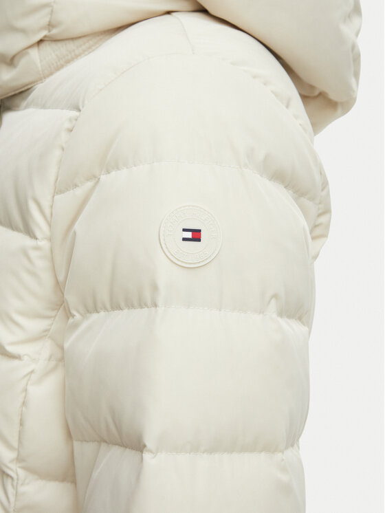 Tommy Hilfiger Tommy Hilfiger Пухено яке WW0WW51111 Кремав Regular Fit