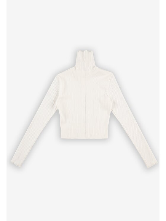 PROSTO. PROSTO. Golf Ribbed Biały Regular Fit