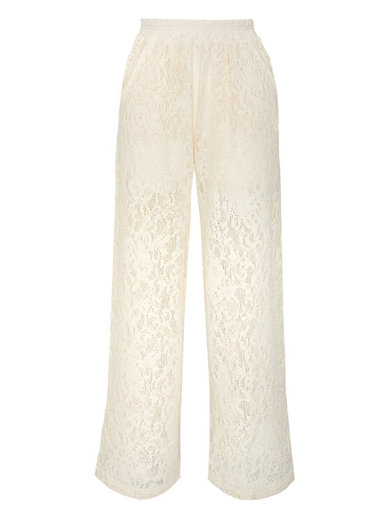 Magda Matyja Magda Matyja Spodnie materiałowe VITTA TROUSERS Beżowy Loose Fit