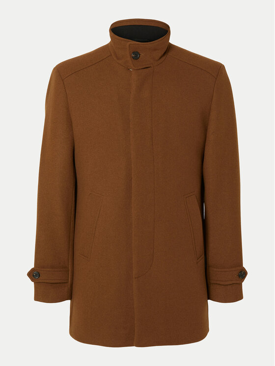 Selected Homme Selected Homme Vilnas mētelis 16094322 Brūns Regular Fit