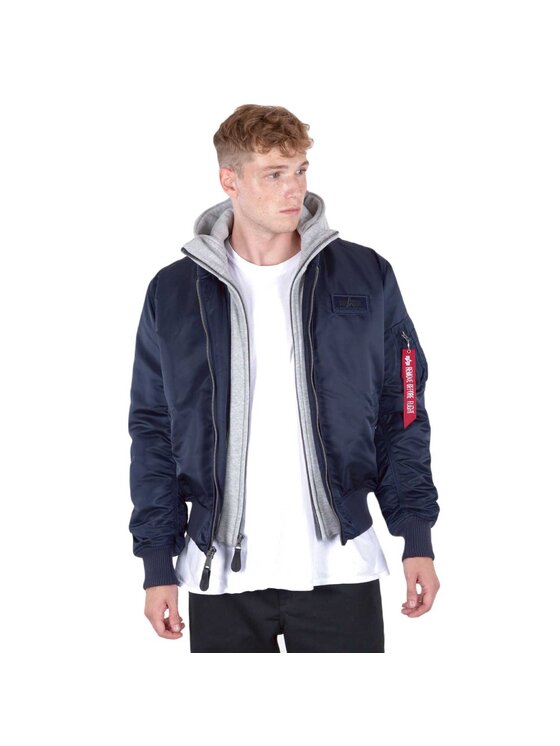 Alpha Industries Alpha Industries Kurtka bomber AI.183110-07-L Granatowy Regular Fit