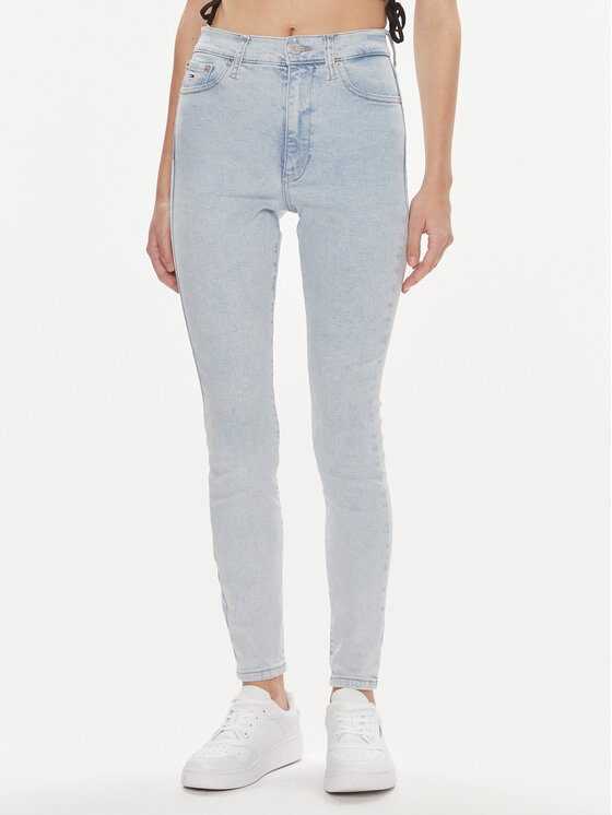 Tommy Jeans Tommy Jeans Traperice Sylvia DW0DW17589 Plava Skinny Fit
