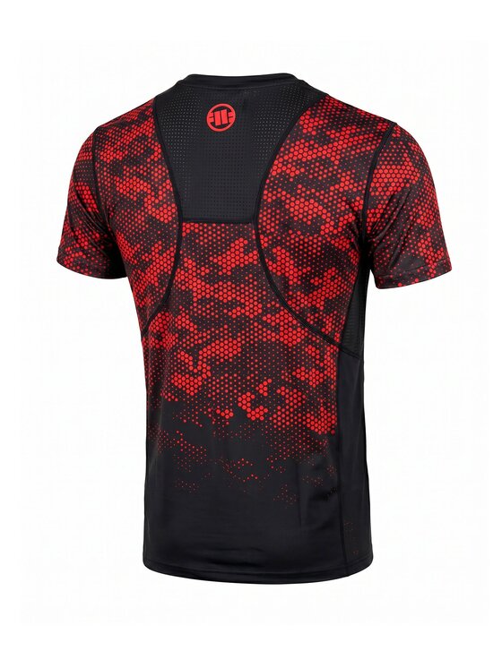 PITBULL PITBULL Koszulka techniczna HEX CAMO HILLTOP Czerwony Regular Fit