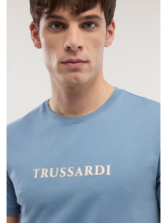 Trussardi Trussardi T-Shirt G0498000106N024 Turkusowy Regular Fit