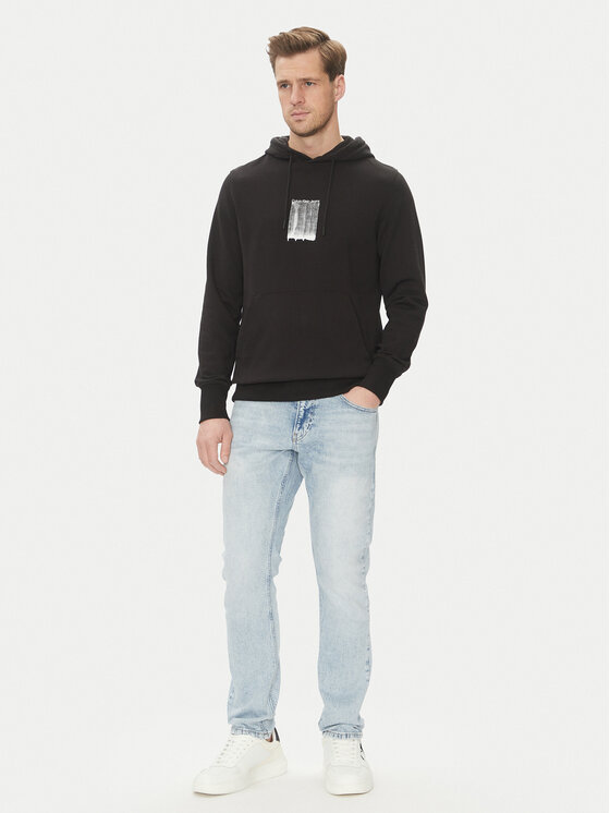 Calvin Klein Jeans Calvin Klein Jeans Μπλούζα Brush Stroke J30J327525 Μαύρο Regular Fit