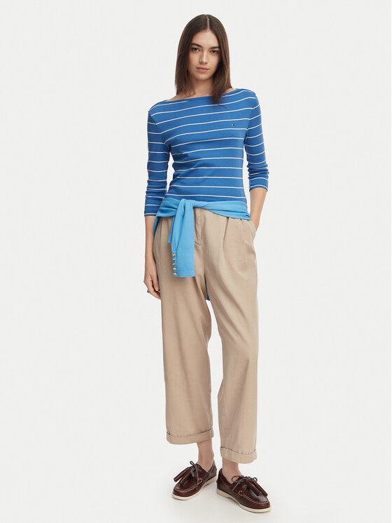 Tommy Hilfiger Tommy Hilfiger Блуза New Cody WW0WW40589 Син Slim Fit