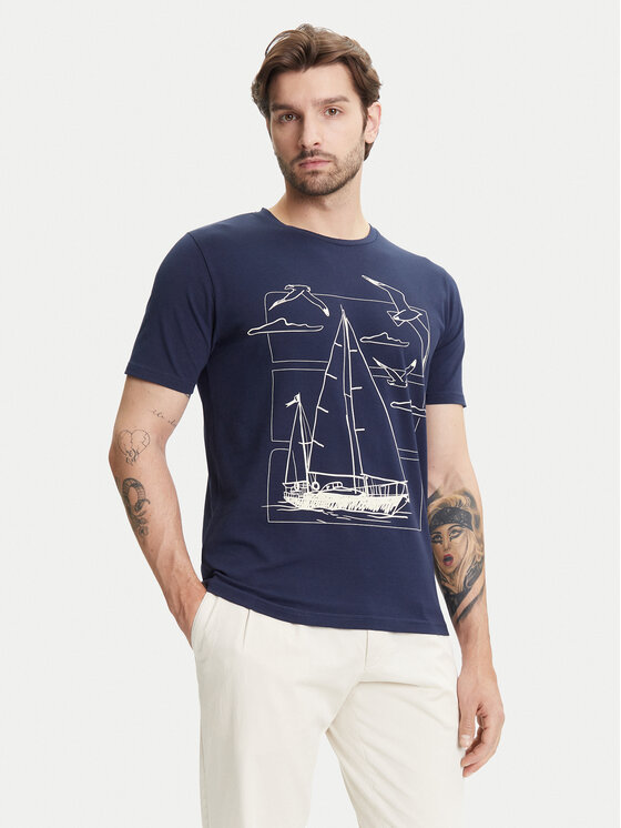 YSABEL MORA T-shirt 90509 Blu scuro Regular Fit, taglia : S