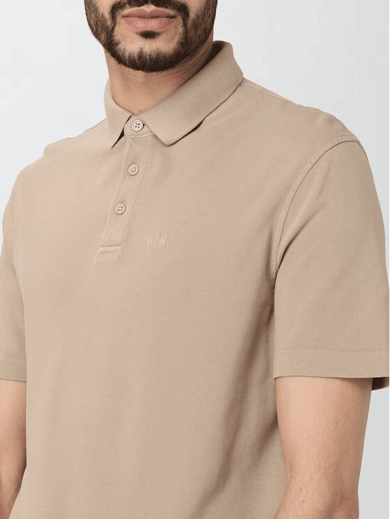 Armani Exchange Armani Exchange Polokošile 3DZFAB ZJXUZ Béžová Regular Fit