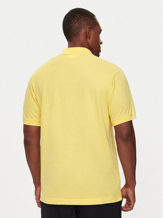 Lacoste Lacoste Тениска с яка и копчета L1212 Жълт Regular Fit