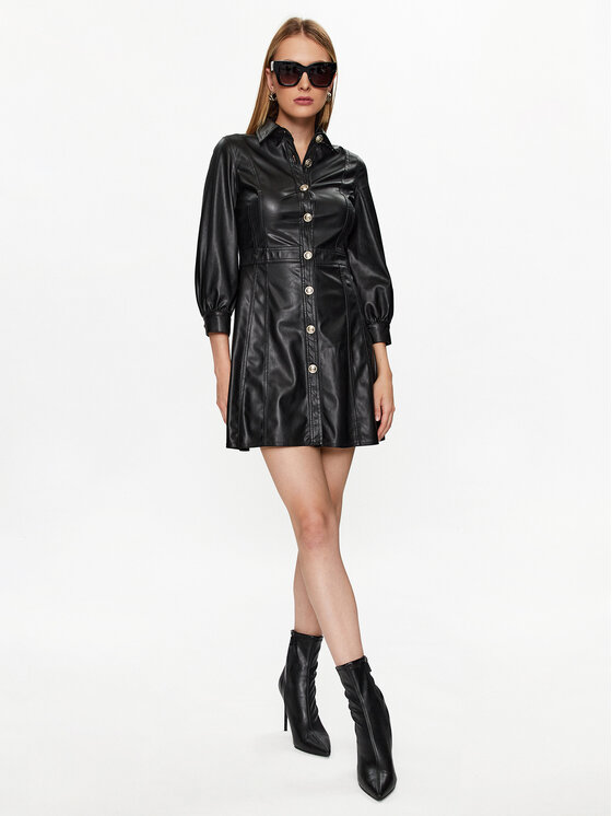 Liu Jo Liu Jo Сукня зі штучної шкіри MF3042 E0392 Чорний Regular Fit
