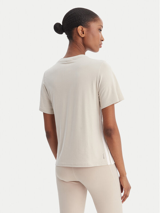 adidas adidas Tehnička majica Train Essentials 3-Stripes Workout JD6530 Bež Regular Fit
