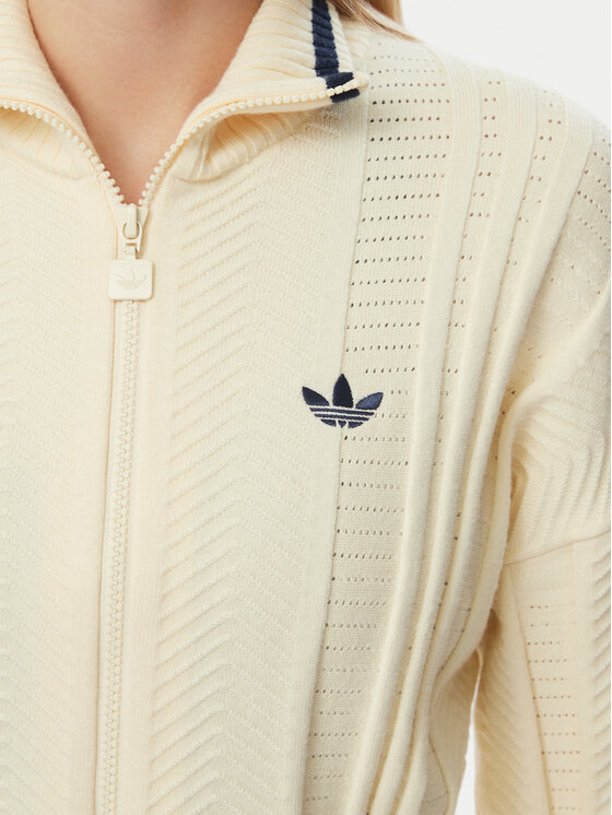 adidas adidas Kardigan Cable Knit Firebird Track Top KR7047 Żółty Regular Fit