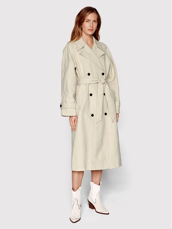 Samsøe Samsøe Trenčkot Belle F22200005 Béžová Regular Fit