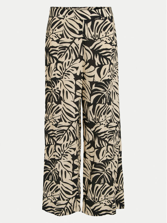 Vila Vila Spodnie materiałowe Anu 14108517 Czarny Wide Leg