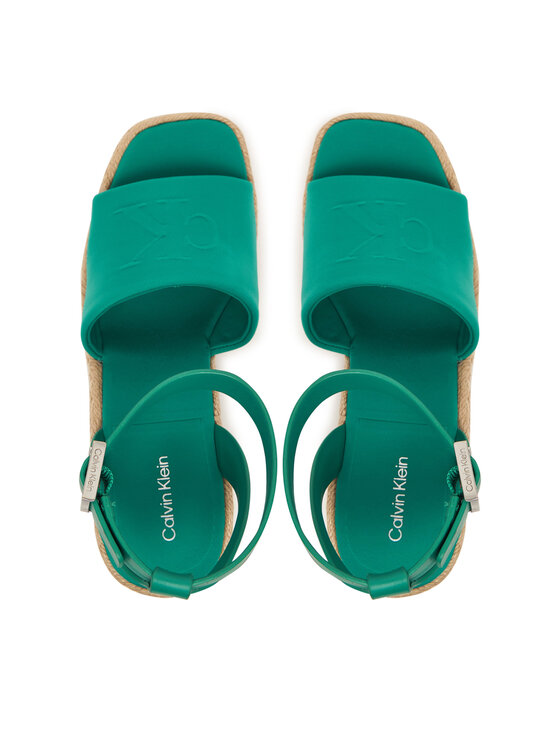 Calvin Klein Calvin Klein Еспадрили Wedge Espad 70 Neopr Mg HW0HW03014 Зелен