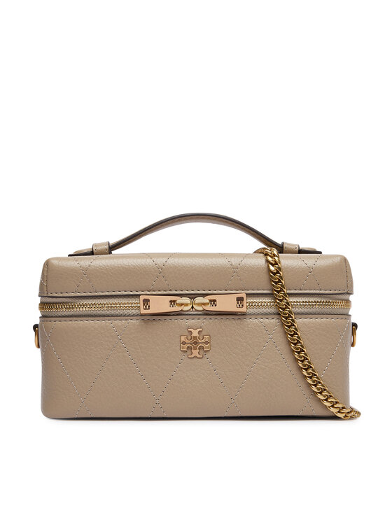 Tory Burch Tory Burch Kabelka Charlie Quilted East-West Vanity Case 186036 Béžová