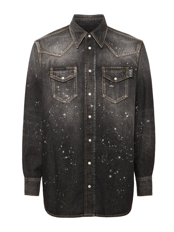 PHILIPP PLEIN PHILIPP PLEIN Koszula jeansowa 26853 Czarny Regular Fit