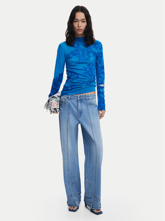 Desigual Desigual Поло Ottawa 25WWJF38 Син Regular Fit