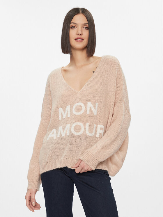 Kontatto Pulover 3M1200 Bej Oversize