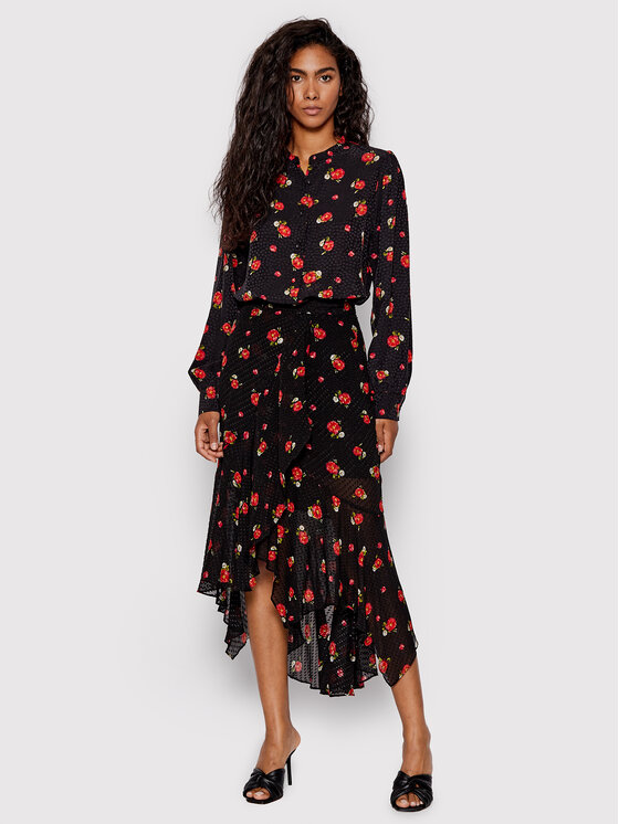 The Kooples The Kooples Риза FCCC19048K Черен Regular Fit