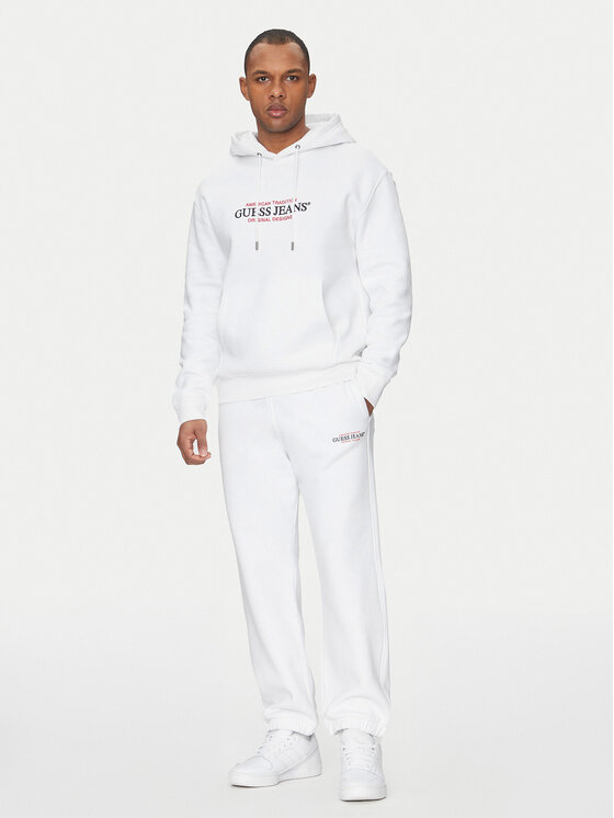Guess Jeans Guess Jeans Спортивні штани M4YB18 K9V31 Білий Regular Fit