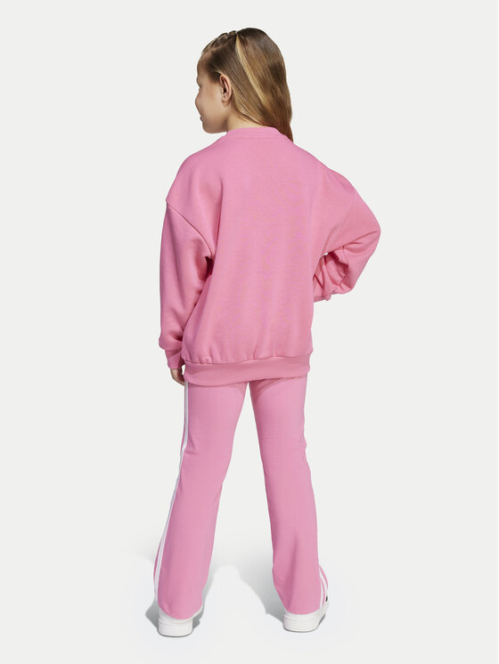adidas adidas Pulóver és leggins szett JY3741 Rózsaszín Flared Fit