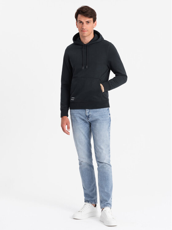 Ombre Ombre Mikina OM-SSBN-0161 Černá Regular Fit
