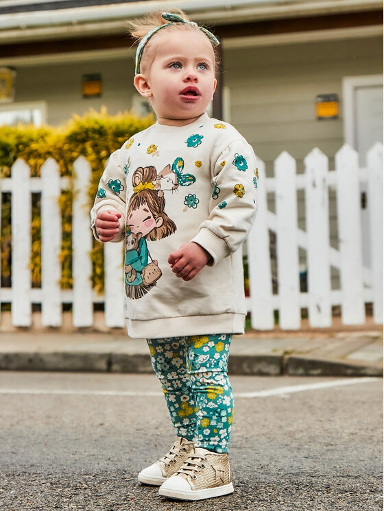 Mayoral Ensemble blouse et leggings 2711 Vert Regular Fit