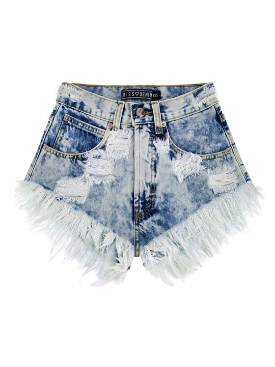 Szorty jeansowe, rozmiar XS, Niebieskie, High Waist