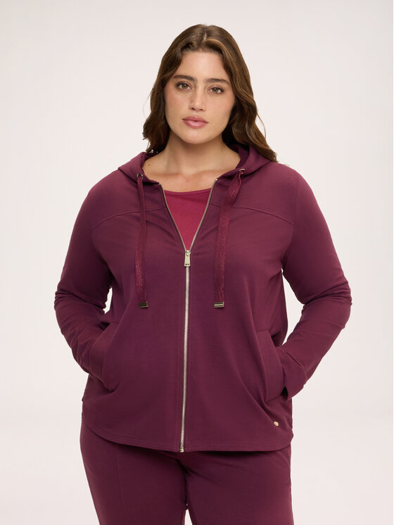 Fiorella Rubino Fiorella Rubino Bluza G894L009257N036 Bordowy Over Fit