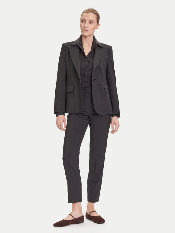 Weekend Max Mara Weekend Max Mara Kalhoty z materiálu Canon 2525136171 Černá Slim Fit