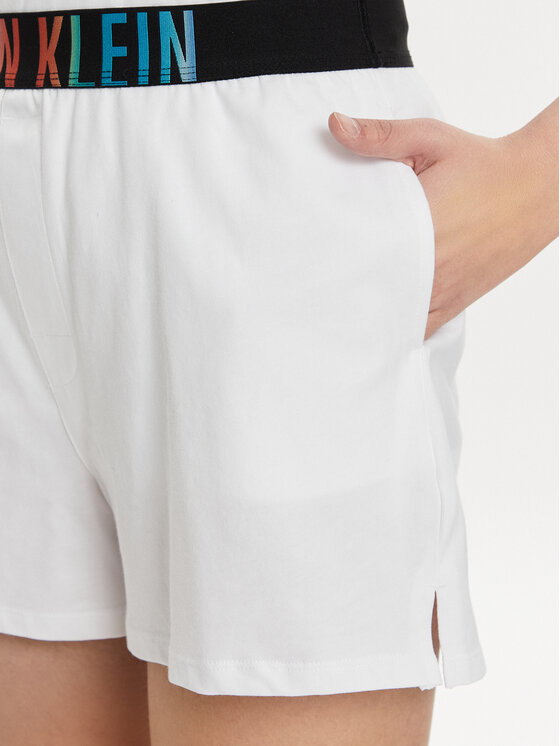 Calvin Klein Underwear Calvin Klein Underwear Pantalon scurți din material 000QS7194E Alb Relaxed Fit