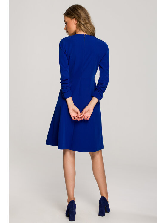 Stylove Stylove Koktejlové šaty S325 Modrá Regular Fit