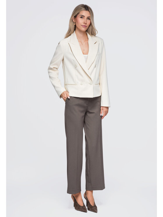 Ombre Ombre Marynarka OW-BL-E0006 Beżowy Slim Fit