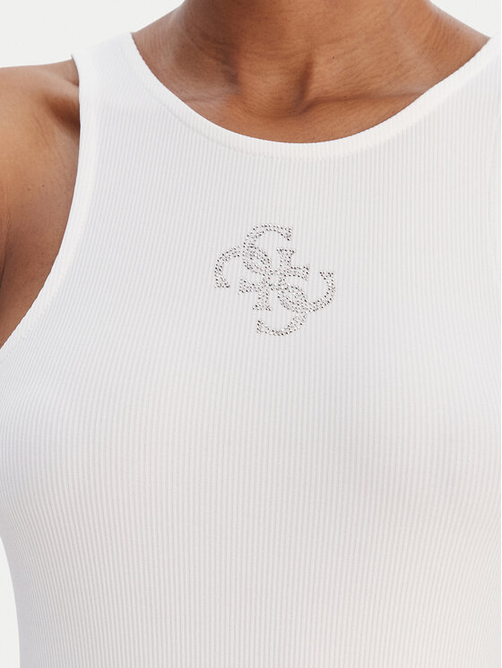 Guess Guess Marškinėliai W6RP39 KD092 Balta Regular Fit